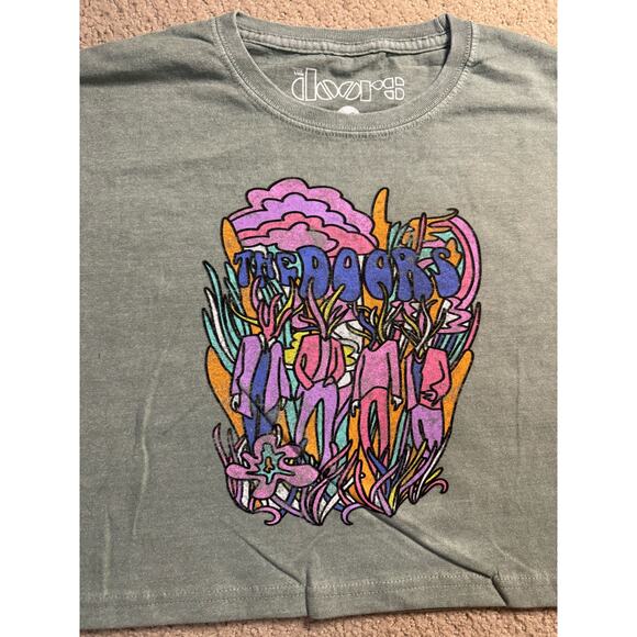NWOT The Doors Green Crop Top - Picture 2 of 4